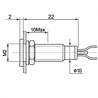 Smidnya IL22 Black Body Lead Wire Metal Pilot Light Red/Green-14mm-6-220V AC/DC-Red/Green