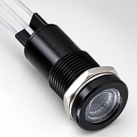Smidnya IL22 Black Body Lead Wire Metal Pilot Light Yellow/Blue