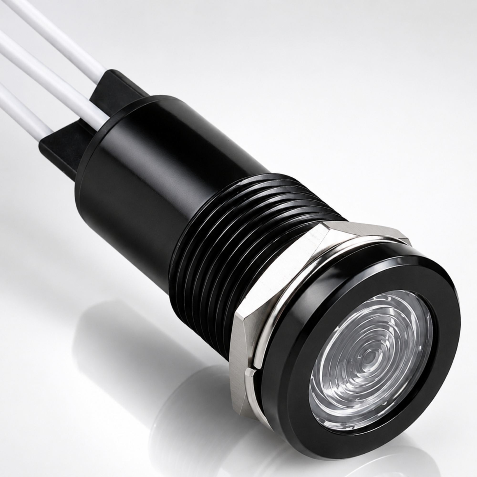 Smidnya IL22 Black Body Lead Wire Metal Pilot Light Red/Blue