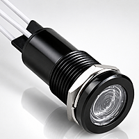 Smidnya IL22 Black Body Lead Wire Metal Pilot Light Red/Blue