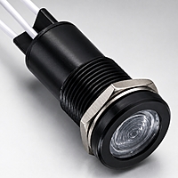 Smidnya IL22 Black Body Lead Wire Metal Pilot Light Red/Green