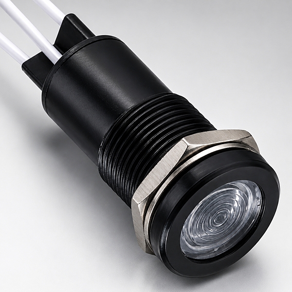 Smidnya IL22 Black Body Lead Wire Metal Pilot Light Red/Green