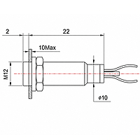 Smidnya IL22 Black Body Lead Wire Metal Pilot Light Red/Green-12mm-6-220V AC/DC-Red/Green