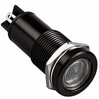Smidnya IL22 Black Body Metal Pilot Light-10mm-220V AC/DC-White