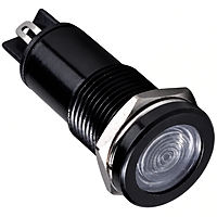 Smidnya IL22 Black Body Metal Pilot Light Red/Green-10mm-6-220V AC/DC-Red/Green