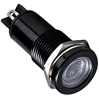 Smidnya IL22 Black Body Metal Pilot Light Yellow/Green-10mm-6-220V AC/DC-Yellow/Green