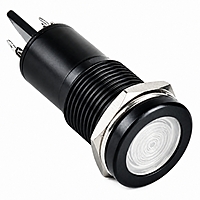 Smidnya IL22 Black Body Metal Pilot Light-12mm-6V AC/DC-White