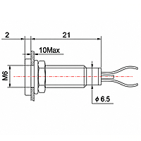 Smidnya IL22 Black Body Metal Pilot Light-6mm-48V AC/DC-Blue