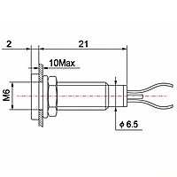 Smidnya IL22 Black Body Metal Pilot Light-6mm-127V AC/DC-Yellow