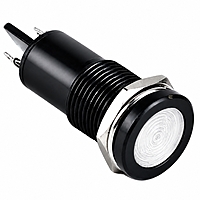 Smidnya IL22 Black Body Metal Pilot Light-8mm-127V AC/DC-White