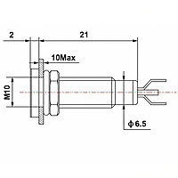Smidnya IL22 Black Body Metal Pilot Light-10mm-220V AC/DC-Yellow