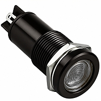 Smidnya IL22 Black Body Metal Pilot Light-10mm-36V AC/DC-White