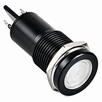 Smidnya IL22 Black Body Metal Pilot Light-14mm-48V AC/DC-White
