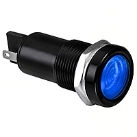Smidnya IL22 Black Body Metal Pilot Light-16mm-127V AC/DC-Blue