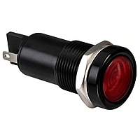 Smidnya IL22 Black Body Metal Pilot Light-16mm-48V AC/DC-Red