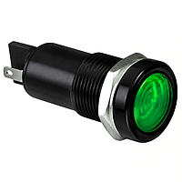 Smidnya IL22 Black Body Metal Pilot Light-16mm-6V AC/DC-Green