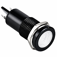 Smidnya IL22 Black Body Metal Pilot Light-8mm-24V AC/DC-White