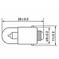 Smidnya IL22 Capsule Neon Indicator-Bulb-220-240V AC-Yellow