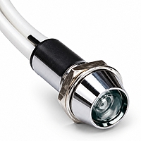Smidnya IL22 Chrome Body Lead Wire Metal Pilot Light-10mm-110V AC/DC-White