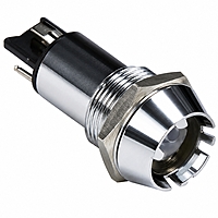 Smidnya IL22 Chrome Body Metal Pilot Light Yellow/Green-12mm-6-220V AC/DC-Yellow/Green