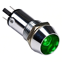 Smidnya IL22 Chrome Body Metal Pilot Light-14mm-48V AC/DC-Green