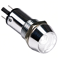 Smidnya IL22 Chrome Body Metal Pilot Light-14mm-48V AC/DC-White