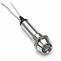 Smidnya IL22 Chrome Body Metal Pilot Light-6mm-36V AC/DC-White