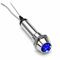 Smidnya IL22 Chrome Body Metal Pilot Light-6mm-220V AC/DC-Blue