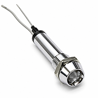 Smidnya IL22 Chrome Body Metal Pilot Light-6mm-127V AC/DC-White