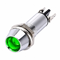 Smidnya IL22 Chrome Body Metal Pilot Light-8mm-48V AC/DC-Green