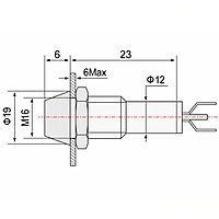 Smidnya IL22 Chrome Body Metal Pilot Light-16mm-48V AC/DC-Blue