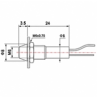 Smidnya IL22 Chrome Body Metal Pilot Light-6mm-12V AC/DC-Green