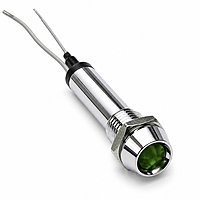 Smidnya IL22 Chrome Body Metal Pilot Light-6mm-48V AC/DC-Green