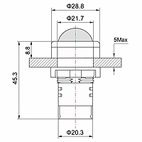 Smidnya IL22 Dome Protected LED Pilot Light-22mm-24V AC/DC-Green