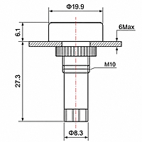 Smidnya IL22 Flanged Barrel Neon Indicator Light-Panel-220-240V AC-White