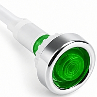Smidnya IL22 Flanged Barrel Neon Indicator Light-Panel-220-240V AC-Green