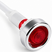 Smidnya IL22 Flanged Barrel Neon Indicator Light-Panel-220-240V AC-Red