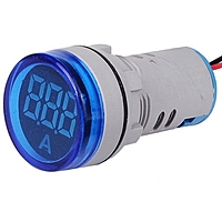 Smidnya IL22 Round Ammeter Pilot Light 0–50 A-22mm round-220V AC-Blue