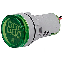 Smidnya IL22 Round Ammeter Pilot Light 0–50 A-22mm round-220V AC-Green