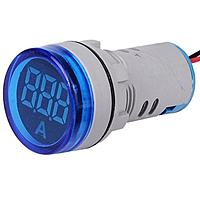 Smidnya IL22 Round Ammeter Pilot Light 50–100 A-22mm round-220V AC-Blue