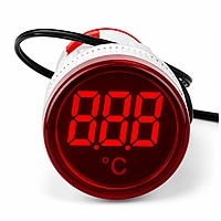 Smidnya IL22 Round Temperature Pilot Light -20 to 200°C-22mm round-220V AC-Red