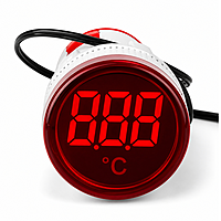 Smidnya IL22 Round Temperature Pilot Light -20 to 200°C-22mm round-220V AC-Red