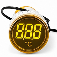 Smidnya IL22 Round Temperature Pilot Light -20 to 200°C-22mm round-220V AC-Yellow
