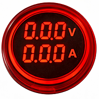 Smidnya IL22 Round Volt/Amp Pilot Light-22mm round-220V AC-Red