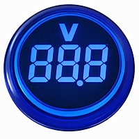 Smidnya IL22 Round Voltmeter Pilot Light 50–500 VAC-22mm round-50-500V AC-Blue