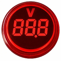 Smidnya IL22 Round Voltmeter Pilot Light 50–500 VAC-22mm round-50-500V AC-Red