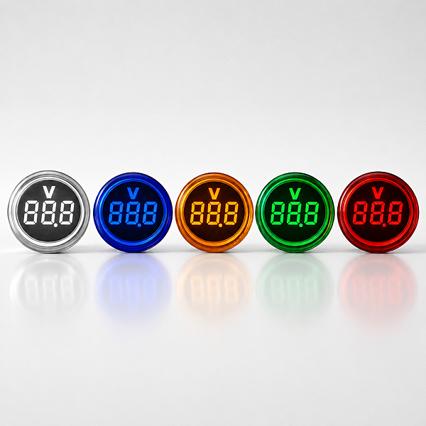 Smidnya IL22 Round Voltmeter Pilot Light 50–500 VAC
