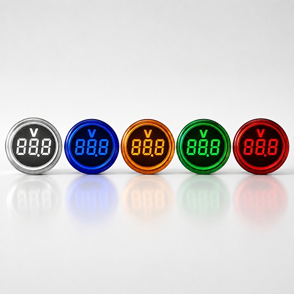 Smidnya IL22 Round Voltmeter Pilot Light 50–500 VAC