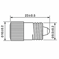 Smidnya IL22 Screw Base LED Indicator-Bulb-24V AC/DC-Yellow