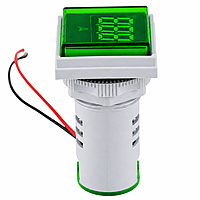 Smidnya IL22 Square Ammeter Pilot Light 0–50 A-22mm square-220V AC-Green